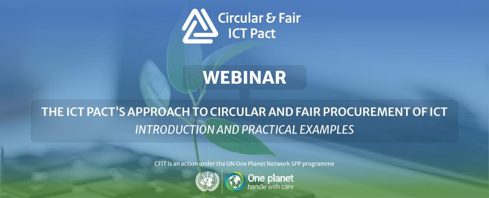 Webinar on the CFIT framework for Circular and Fair Procurement of ICT